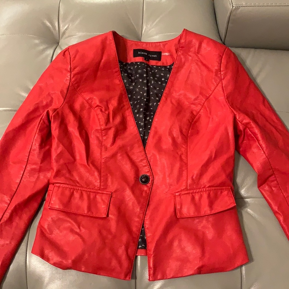Black rivet women’s red jacket